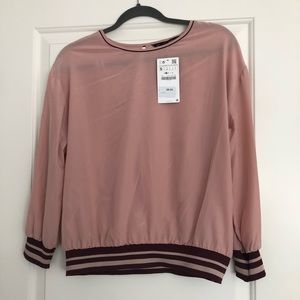 NWT ZARA OPEN BACK BLOUSE